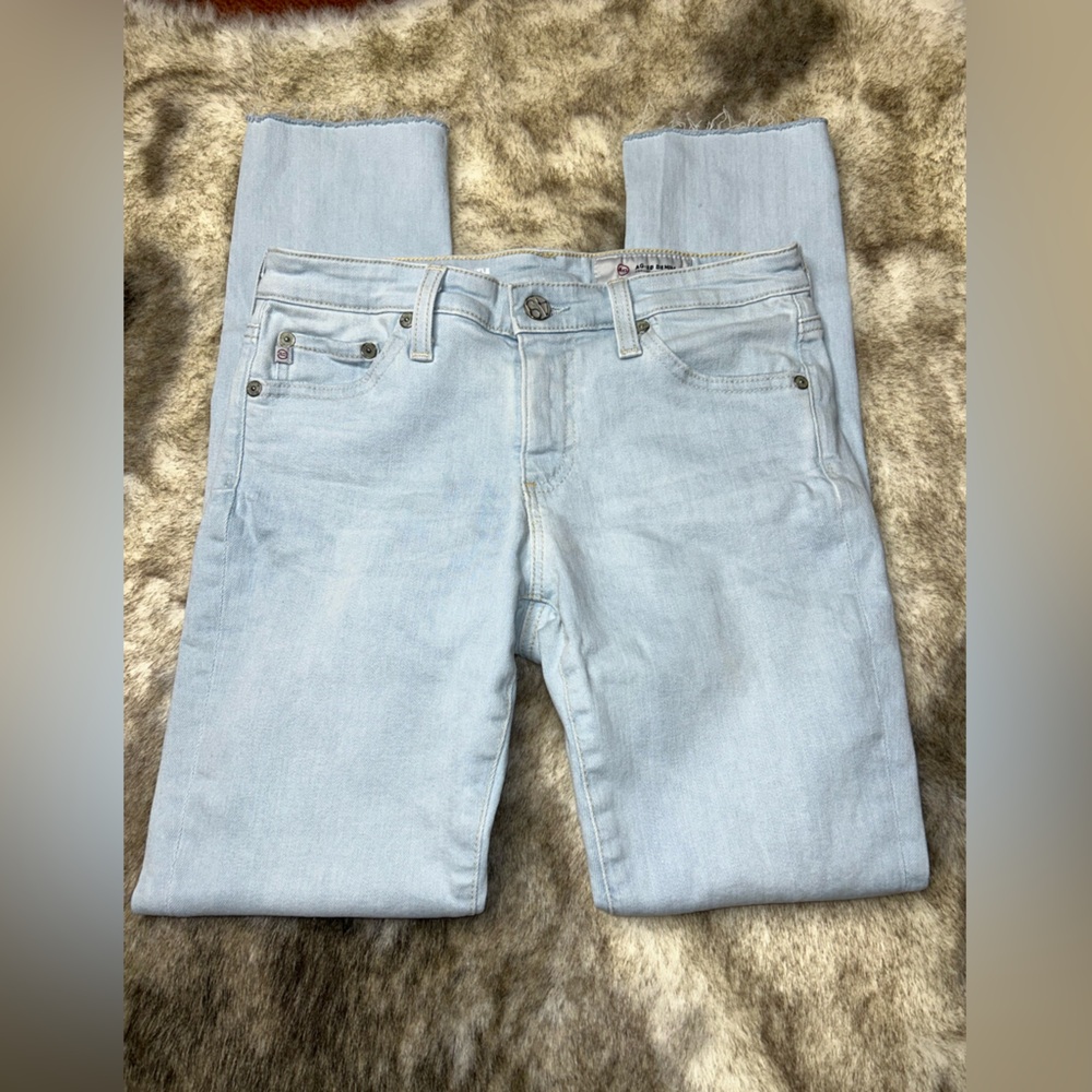 AG-ED Denim Adriano Goldschmied Prima Cigarette Ankle Light Blue Jeans sz 25 R